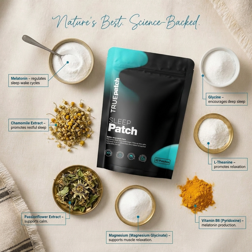 Better sleep starts with TRUE PATCH Sleep Patch.